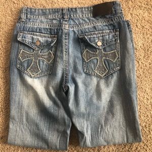 Men’s Buckle Black Jeans